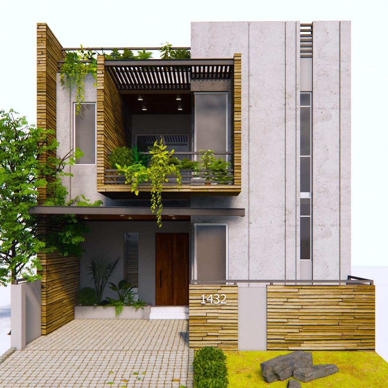 Front View of C Block House, Faisal Town
