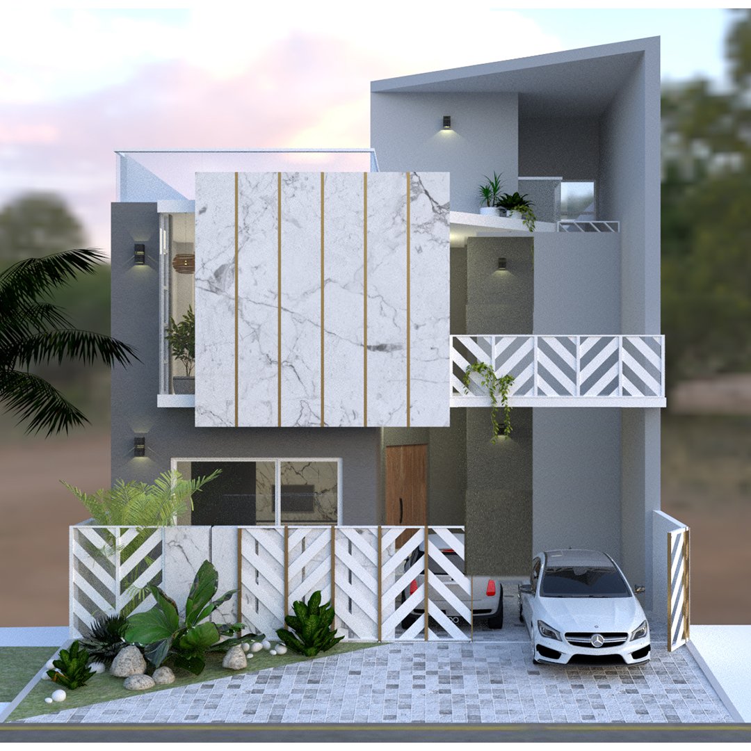 Front View of 1641B – A Block, Faisal Town